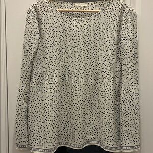 Max Studio Black and White Patterned Blouse